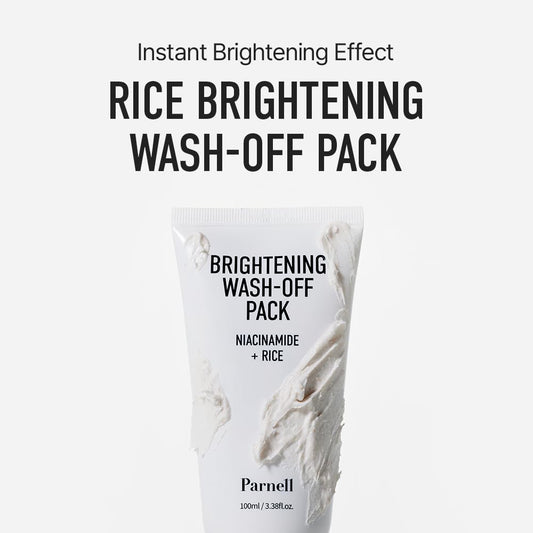 Parnell Niacinamide Rice Brightening Wash Off Pack 100Ml / 3.38 Fl.Oz. | Korean Skin Care For Men And Women, Korean Skin Care, Korean Beauty