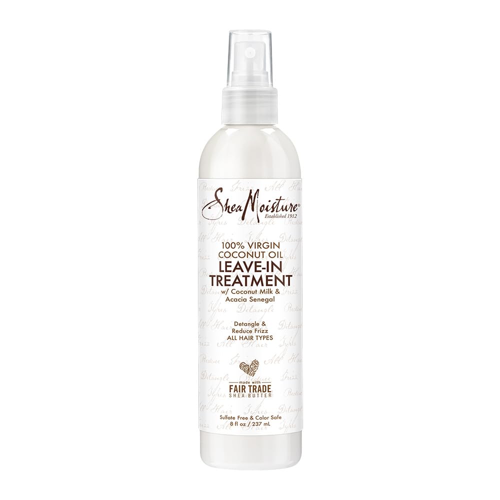 Sheamoisture Leave-In Conditioner Treatment For All Hair Types 100% Extra Virgin Coconut Oil Silicone Free Conditioner 8 Oz