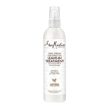 Sheamoisture Leave-In Conditioner Treatment For All Hair Types 100% Extra Virgin Coconut Oil Silicone Free Conditioner 8 Oz