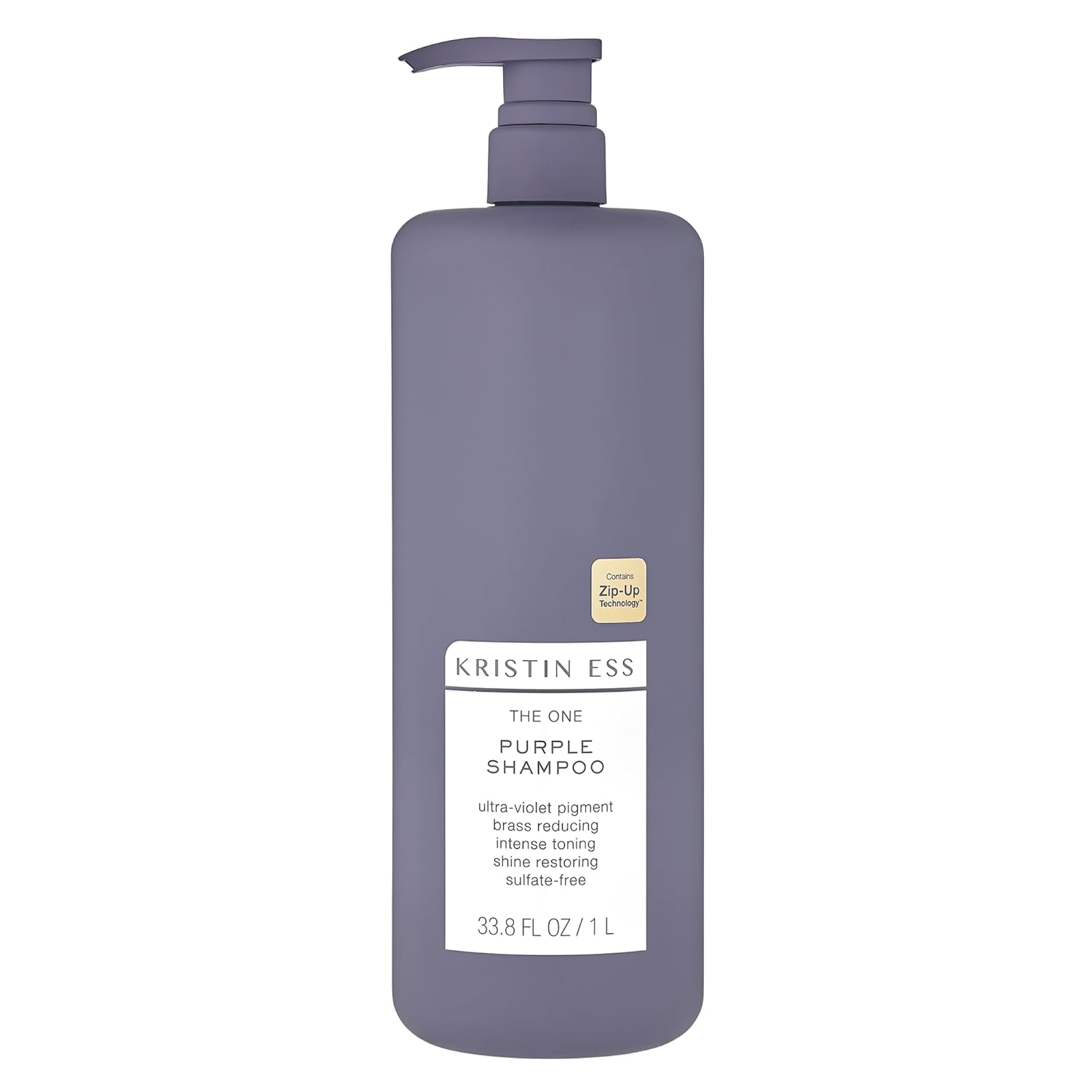 Kristin Ess Hair The One Purple Shampoo - Toning For Blonde Hair, Neutralizes Brass + Yellow Tones, Sulfate Free, 33.8 Fl Oz