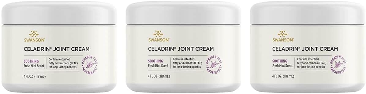 Swanson Celadrin Joint Cream 4 Fl Ounce (118 Ml) Cream (3 Pack)