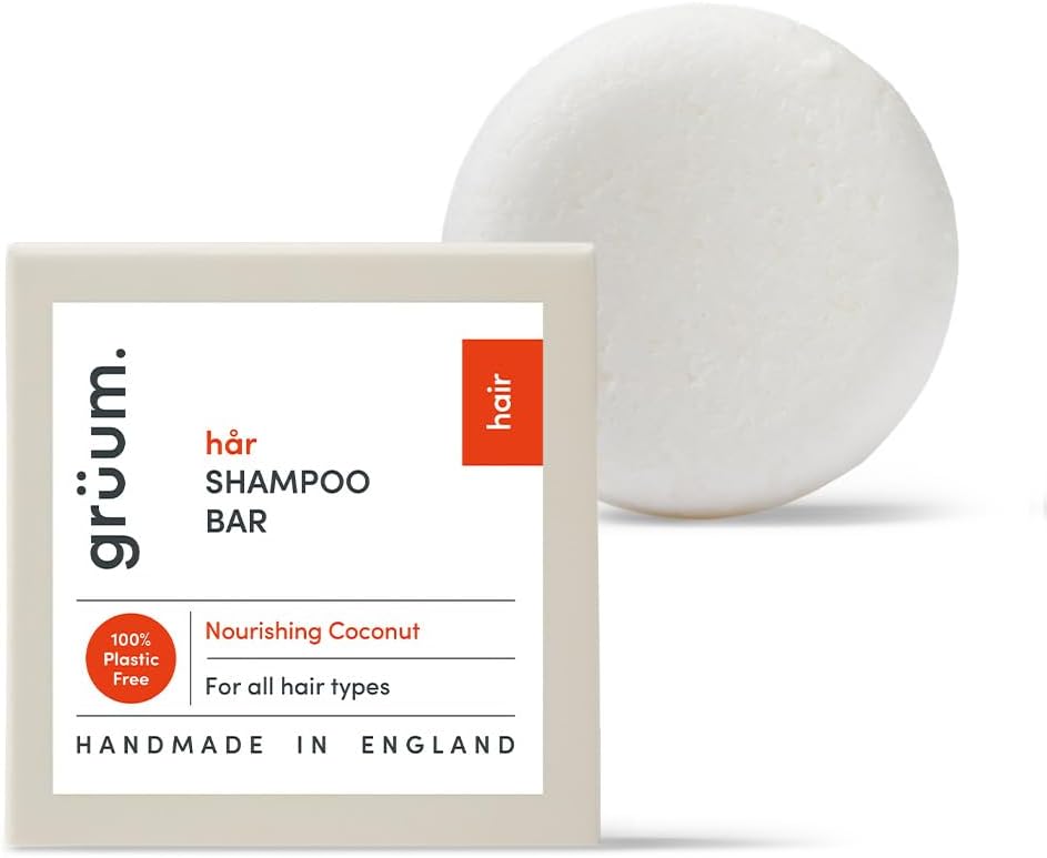 Grüum Brightening Shampoo Bar 50G - Solid Shampoo Bars For Hair Up To 60 Washes - Plastic Free Vegan Bar For Men & Women - Paraben Free Rich Lathering Bars For Colour Treated Hairs