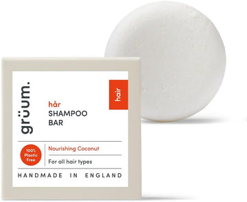 Grüum Shine Boost Shampoo Bar 50G - Solid Shampoo Bars For Hair Up To 60 Washes - Plastic Free Vegan Bar For Men & Women - Paraben Free Rich Lathering Bars For Colour Treated Hairs