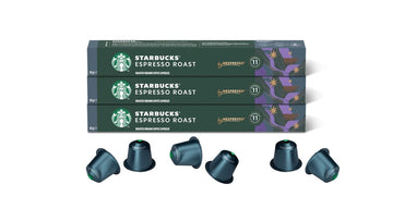 Starbucks By Nespresso Coffee Espresso Roast (Caramelly Notes Dark Roast) 30 Pods Capsules 3 Sleeve