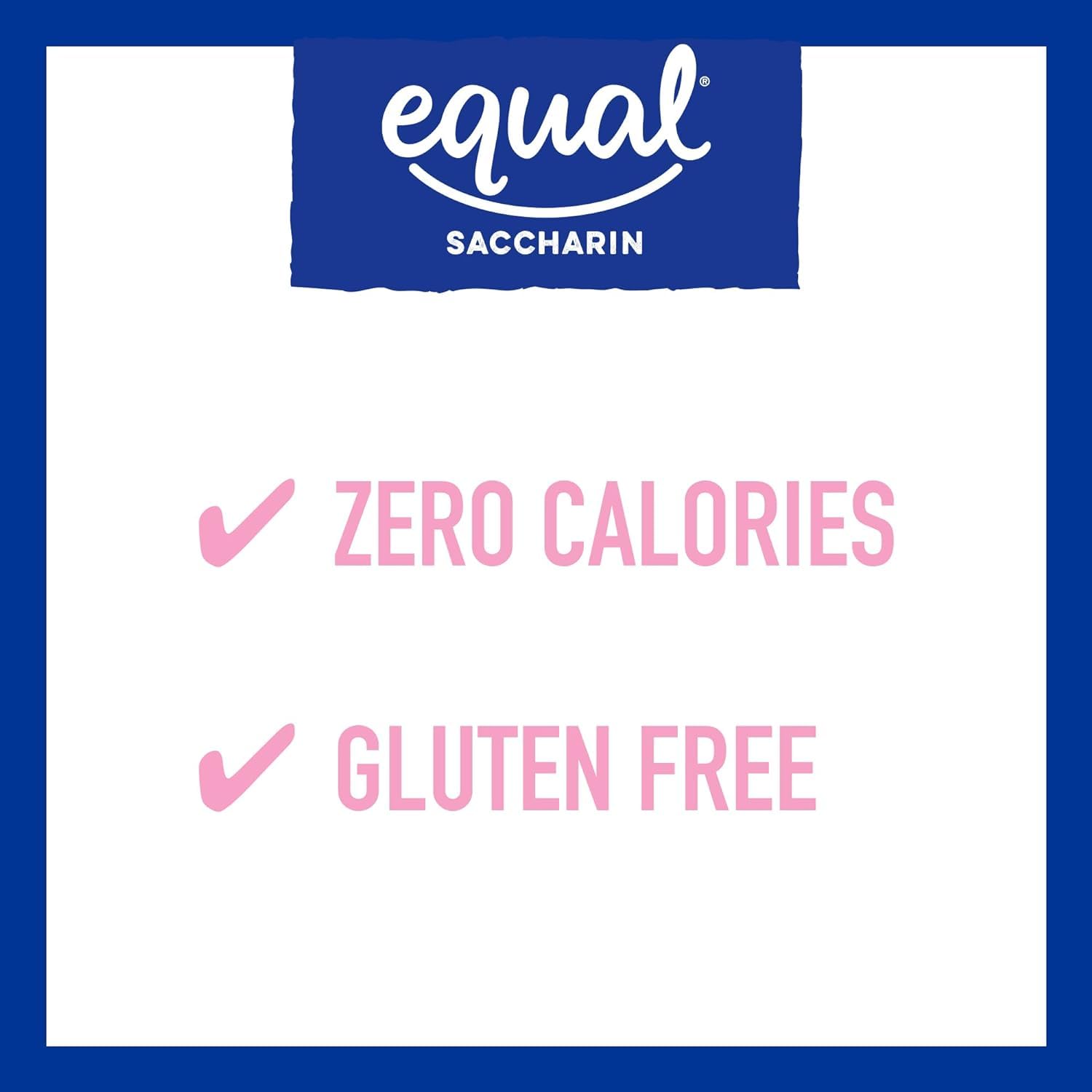 Equal Pink Zero Calorie Sweetener, Saccharin Sugar Substitute, Zero Calorie Sweetener Packets, Sugar Alternative, 100 Ct (Pack Of 1)