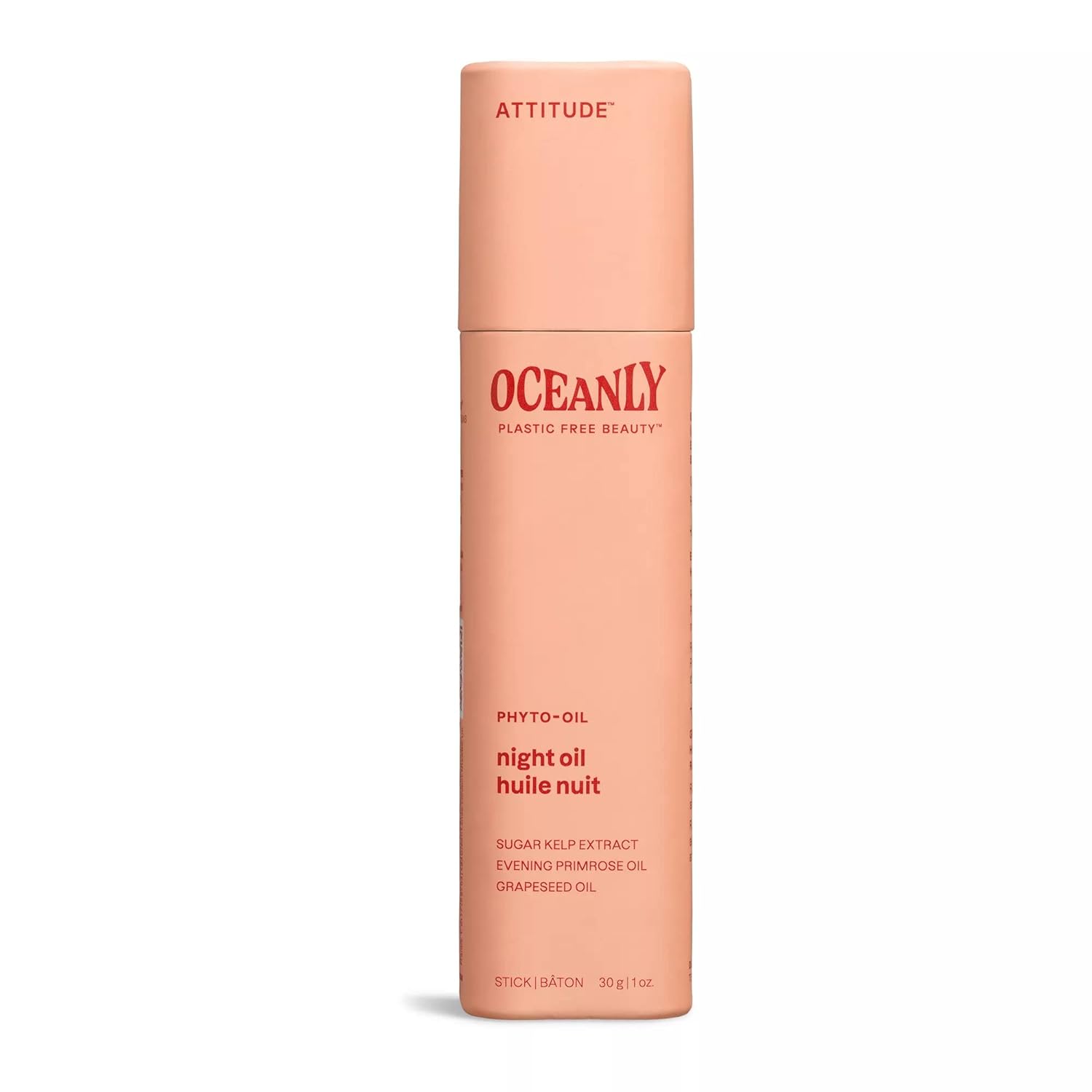ATTITUDE Oceanly Night Oil Stick, EWG Verified, Plastic-free, Plant and Mineral-Based Ingredients, Vegan and Cruelty-free Beauty Products, PHYTO OIL, Unscented, 1 Ounce