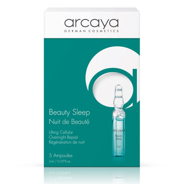 Arcaya Beauty Sleep Ampoule - Phyto Stem Cells & Peptides-Infused Overnight Collagen Booster & Skin Repair Serum - Soothes Irritation, Reduces Inflammation - Vegan, Paraben-Free Skincare Serum, 5X2Ml
