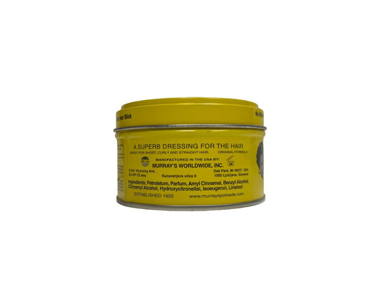 Murrays Nu Nile Hair Slick Dressing Pomade 3Oz Jar By Murrays