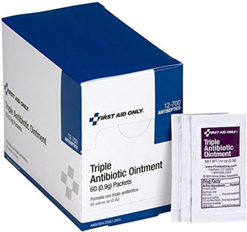 First Aid Only 12-700 Triple Antibiotic Ointment Packets, 60 Count