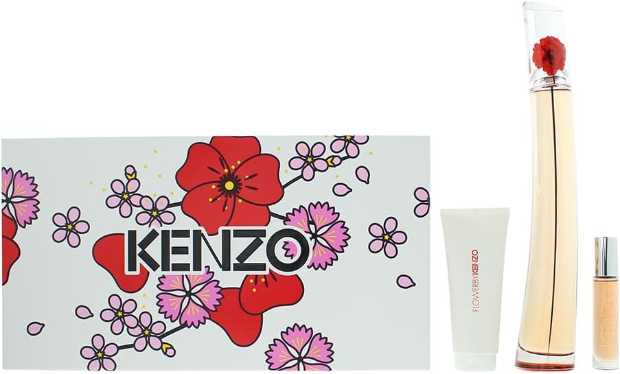 Kenzo Flower L'Absolue Eau De Parfum 3 Piece Gift Set: Eau De Parfum 100Ml - Eau