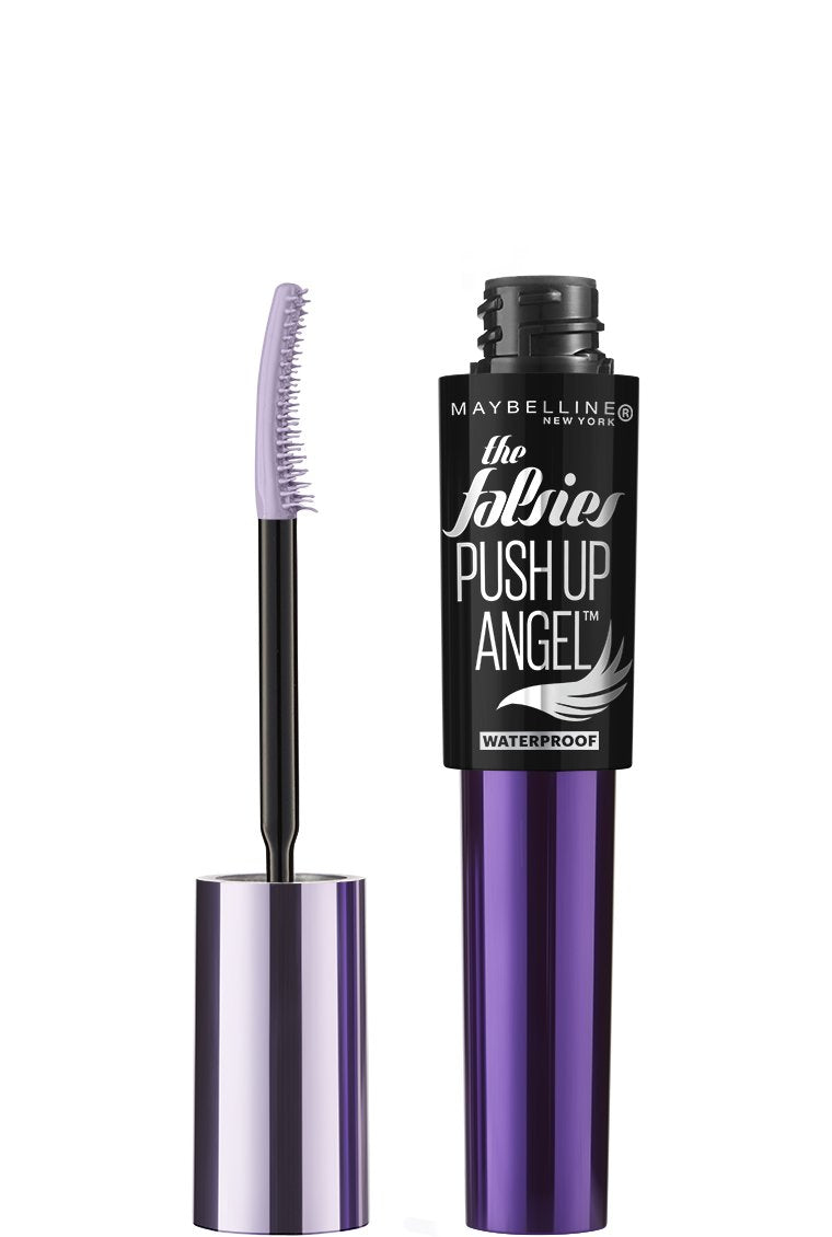 Maybelline The Falsies Push Up Angel Waterproof Mascara, Lengthening And Curling Make Up Formula, Very Black, 1 Count