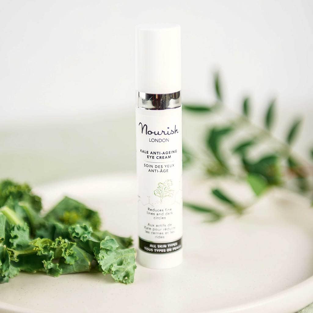 Nourish London Kale Anti-Ageing Eye Cream 10ml | Reduces Dark Circles & Puffiness | Maqui Berry & Pomegranate Enzymes | 100% Vegan | Fragrance-Free | Cruelty-Free | Multi Award Winning : Amazon.co.uk: Beauty