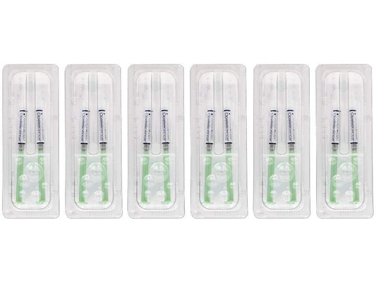 Opalescence 20% Gel Syringes Teeth Whitening - Refill Kit (6 Packs / 12 Syringes) Carbamide Peroxide. Made by Ultradent, in Mint Flavor. Tooth Whitening - B-5196-6