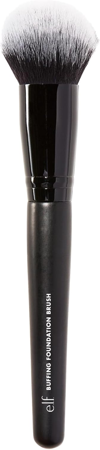 E.L.F. Buffing Foundation Brush, Soft, Synethic, Tapered, Versatile, Buffs, Blurs, Blends, Contours, Evenly Distributes Product, Ergonomically Designed, Wet Or Dry Product