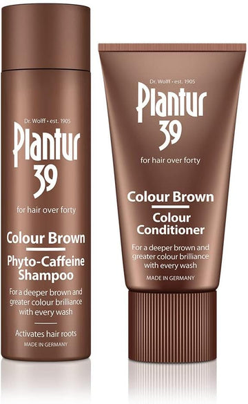 Plantur 39 Caffeine Shampoo And Conditioner Set For Brown Brunette Hair | Conceal Hairline Prevents And Reduces Hair Loss | Unique Formula Supports Hair Growth | 250Ml Shampoo And 150Ml Conditioner