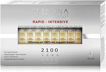 Labo Crescina Transdermic Rapid-Intensive Follicular Islands Anti Hair Loss Treatment 2100 Man 20 Vials Anti Hair Loss Treatment