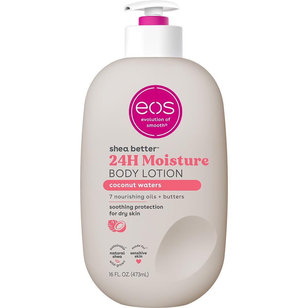 Eos 24H Moisture Travel Body Lotion- Fresh & Cozy, Travel Size Essential, Toiletries, Mini Body Lotion, 2.5 Fl Oz