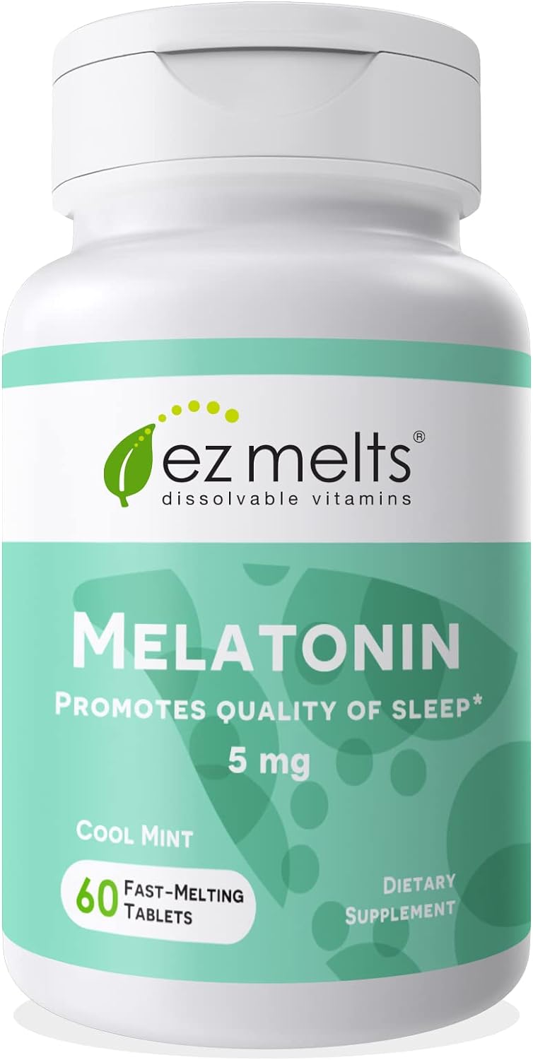 Ez Melts Dissolvable Melatonin, 5 Mg, Sugar-Free, 2-Month Supply