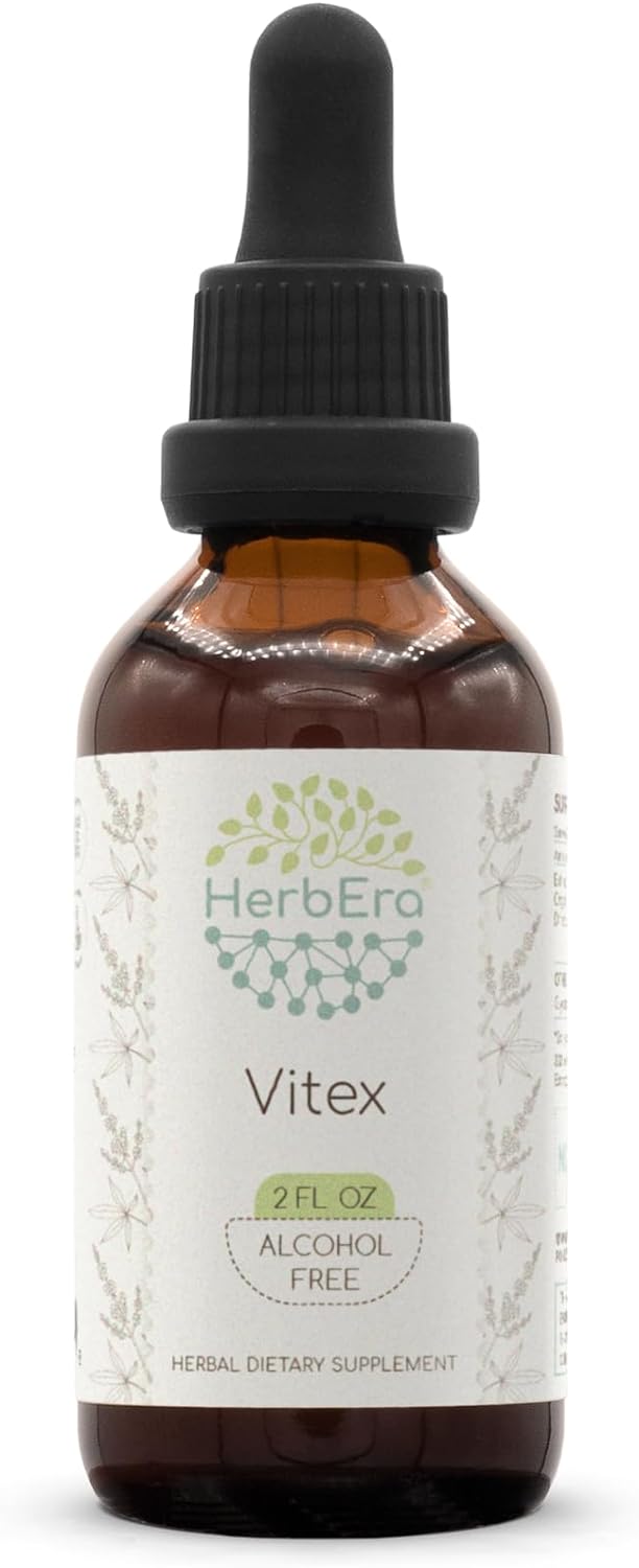 Vitex B60 Alcohol-Free Herbal Extract Tincture, Concentrated Liquid Drops Natural Vitex (Chaste Tree, Vitex Agnus-Castus) (2 fl oz)