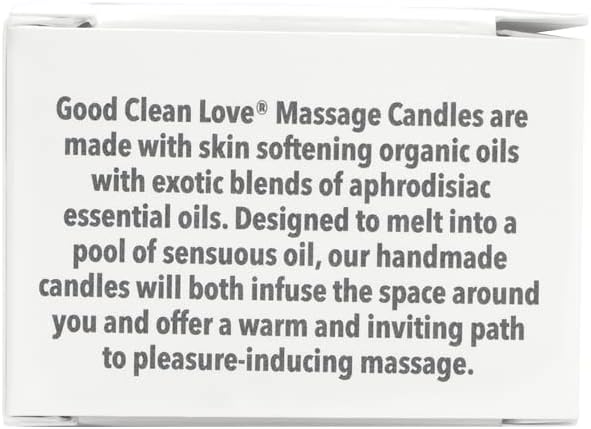 Good Clean Love Indian Spice Massage Candle, Warms into an Aromatic & Intimate Massage Oil, 100% Natural, Made with Pure Essential Oils, Exotic Sweet & Spicy Scent, Aphrodisiac Fragrances, 4 Oz : Health & Household