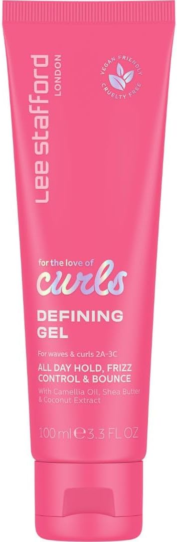 Lee Stafford Curl Defining Hair Gel | For The Love Of Curls - Lightweight Styling Gel For Wavy Curly 2A-3C Patterns, Firm Hold, Anti Frizz, High Gloss & Bounce Finish, For Men And Women, 100Ml