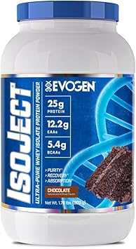 Evogen Isoject - Whey Protein Isolate | Ultra-Pure Whey Protein Powder With Ignitor Enzymes, Bcaas, And Eaas | Enhanced Absorption & Recovery | Chocolate | 25 Servings