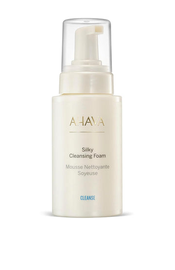 Ahava Cleanse Silky Cleansing Foam - Airy Foam For Gentle Facial Cleansing, Effectively Removes Light Makeup & Dirt, Tightens Pores & Rebalances Ph, With Calendula, Babassu Oil & Osmoter, 6.8 Fl.Oz
