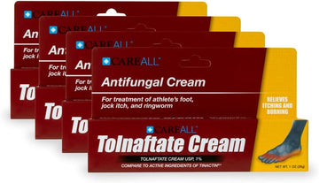 CareAll? (4 Pack 1.0 oz. Antifungal Tolnaftate Cream USP 1%, Compare to Tinactin, Athlete?s Foot Cream