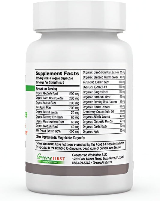 Greens First Full Body AM/PM Cleanse, 20 Veggie Capsules ? Supplement for Natural Detox of Toxins ? Full Intestinal & Constipation Relief ? Digestive Health Capsule