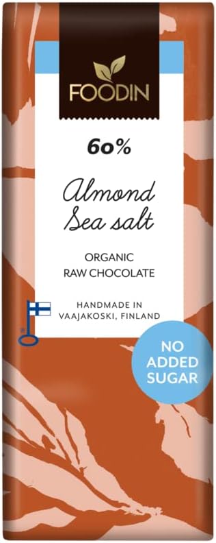 Foodin Organic Raw Chocolate Almond-Seasalt Sugar Free 40G