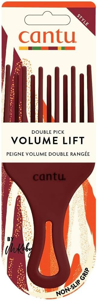 Cantu - Sturdy Double Lift Pick - Unisex - Dual-Level Volume Tool - Lifts Roots And Separates Curls - Defines And Enhances Natural Texture - Durable Design - Ideal For Curly And Coily Hair Styling