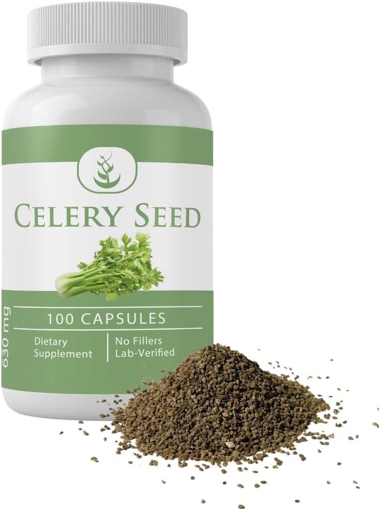 Pure Original Ingredients Celery Seed (100 Capsules) : Health & Household