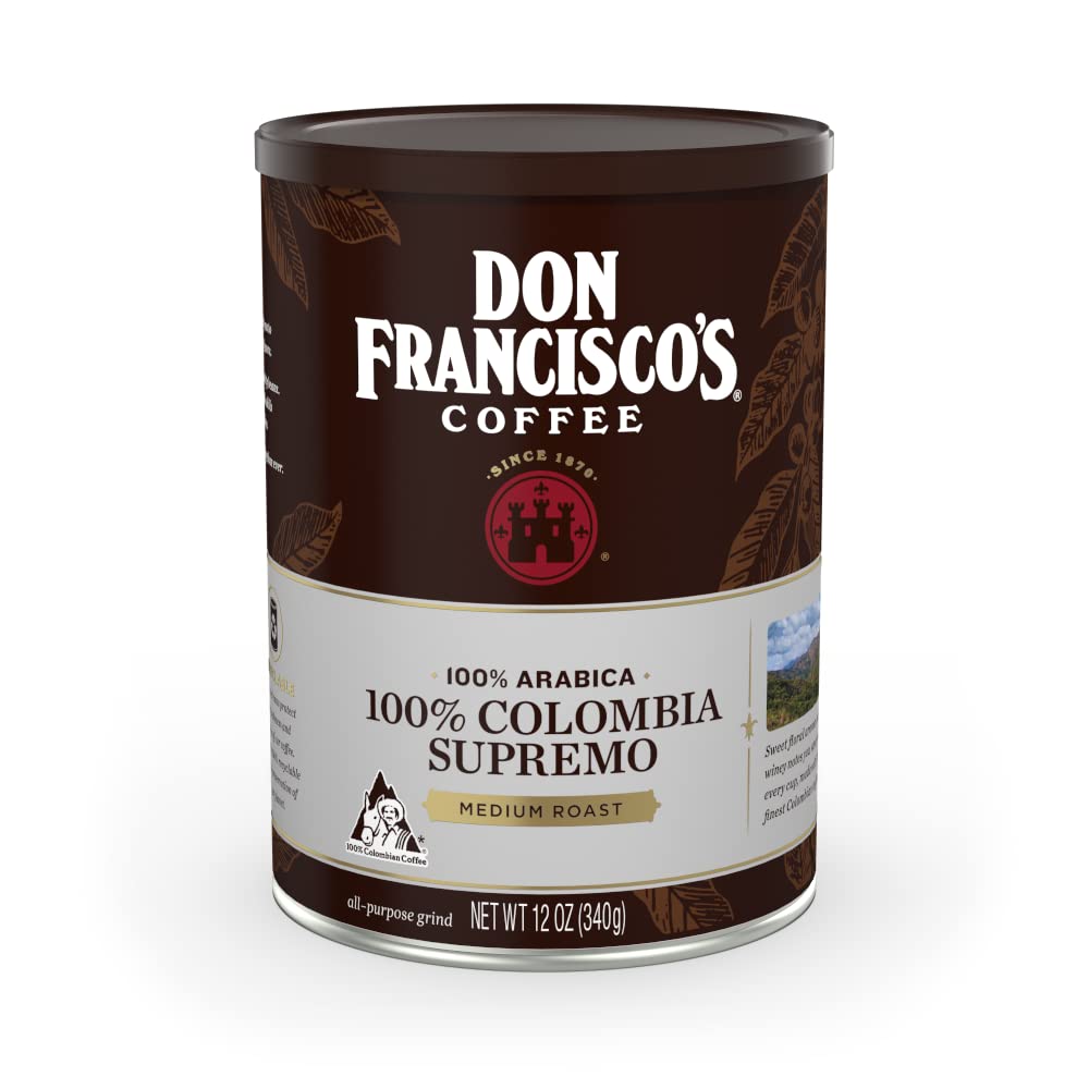 Don Francisco's Colombia Supremo Medium Roast Ground Coffee, 12 oz Can