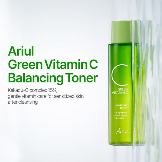 Ariul Green Vitamin C Balancing Toner, 5.3 Fl Oz (150 Ml), Ariul Vitamin Toner, Lotion, Skin Care, Vegan, Vegan, Moisturizing, Exfoliating Care