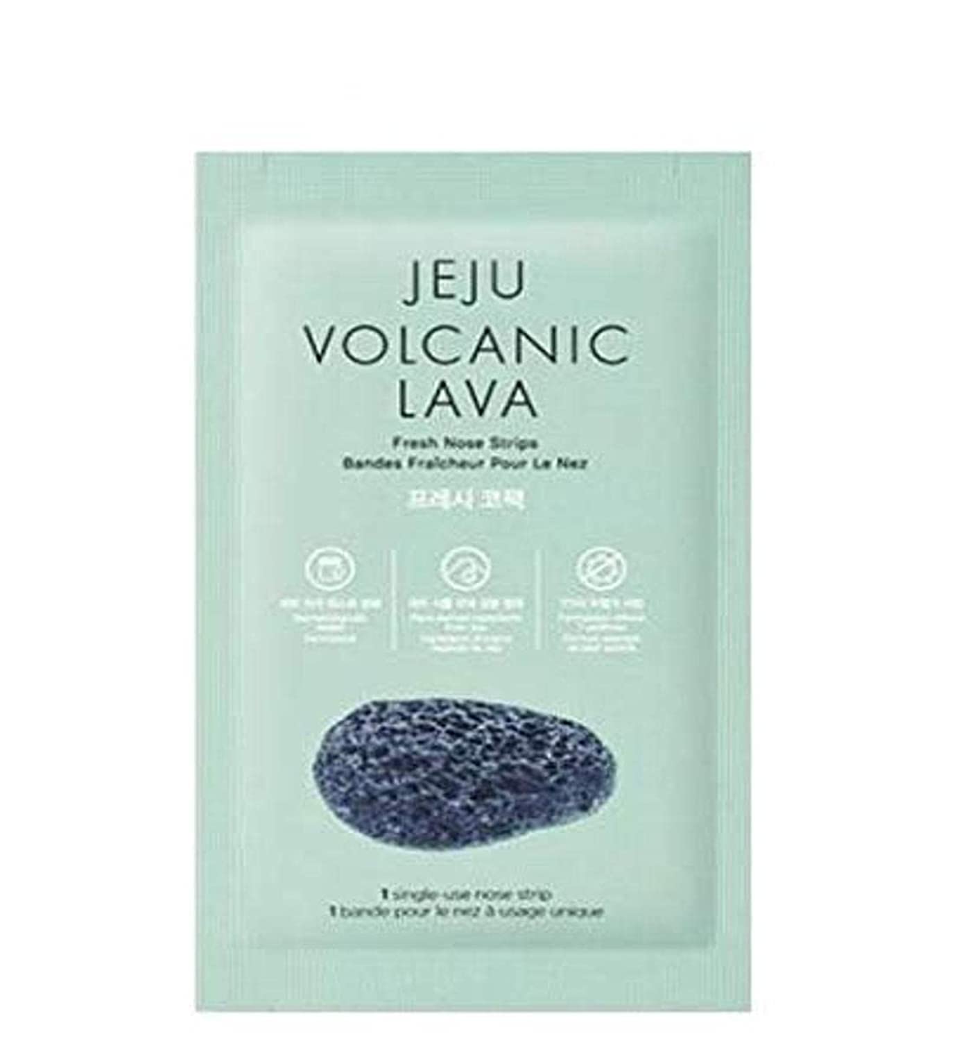 The Face Shop Jeju Volacanic Fresh Nose Strips | Improve Skin Suppleness With Deep-down Skin Hydration | Eco-certified Palm Oil For Skin Moisture Replenishment, 4.2 fl oz | Facial KBeauty Skin Care : Beauty & Personal Care