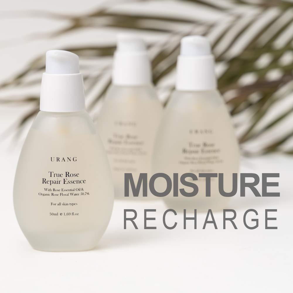 Urang True Rose Repair Essence | Cosmos Natural Certified | 50.7% Rosa Damascena Flower Water & Rose Essential Oil | Deep Healing & Calming Face Moisturizer | Reducing Redness | 1.69 Oz : Beauty & Personal Care