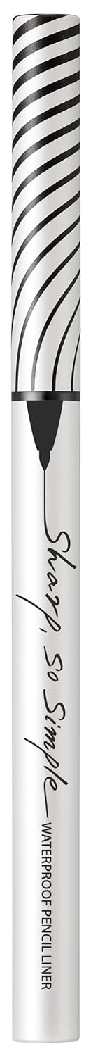 Clio Sharp So Simple Waterproof Pencil Liner, Eye Pencil, Rich Hyper-Pigmented Color, Smooth Creamy Application, Long-Wearing Matte Finish (4 Colors) (001 Black)