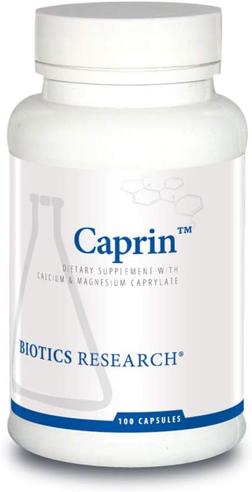 Biotics Research Caprin Caprylic Acid 1200 Milligram Serving, Gastrointestinal Support, Calcium, Magnesium Added, Aids In Gut Microbial Balance 100 Capsules