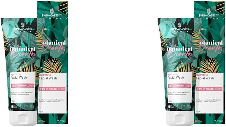 Skin Academy London | Botanical Beauty Hydrating Facial Wash | 98% Nature Derived | Vegan | 125Ml (Pack Of 2)