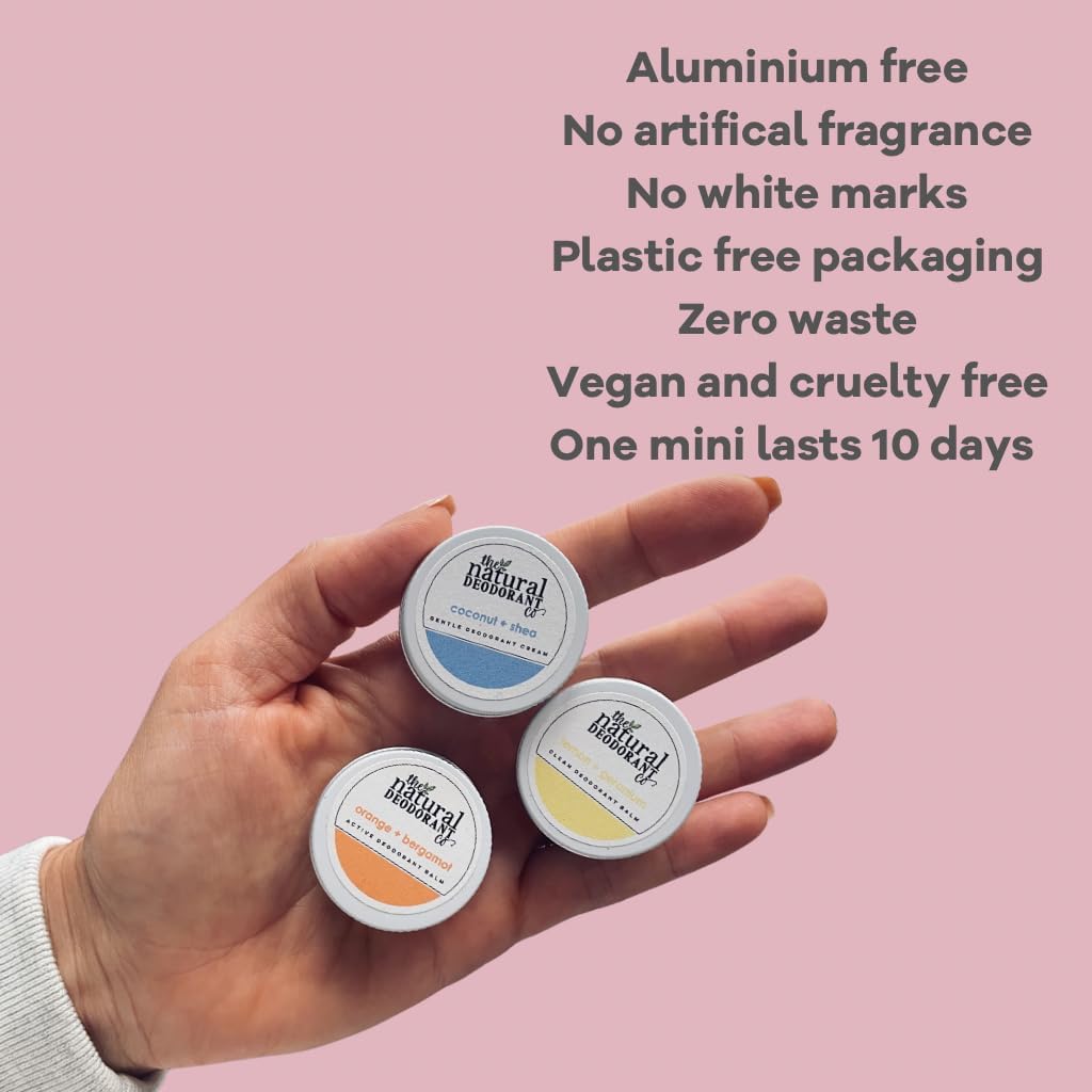 The Natural Deodorant Co. Mini/Sample Size 10g, Palmarosa & Mandarin Clean Deo Balm, Lasts 10 Days, All Day Protection : Amazon.co.uk: Beauty