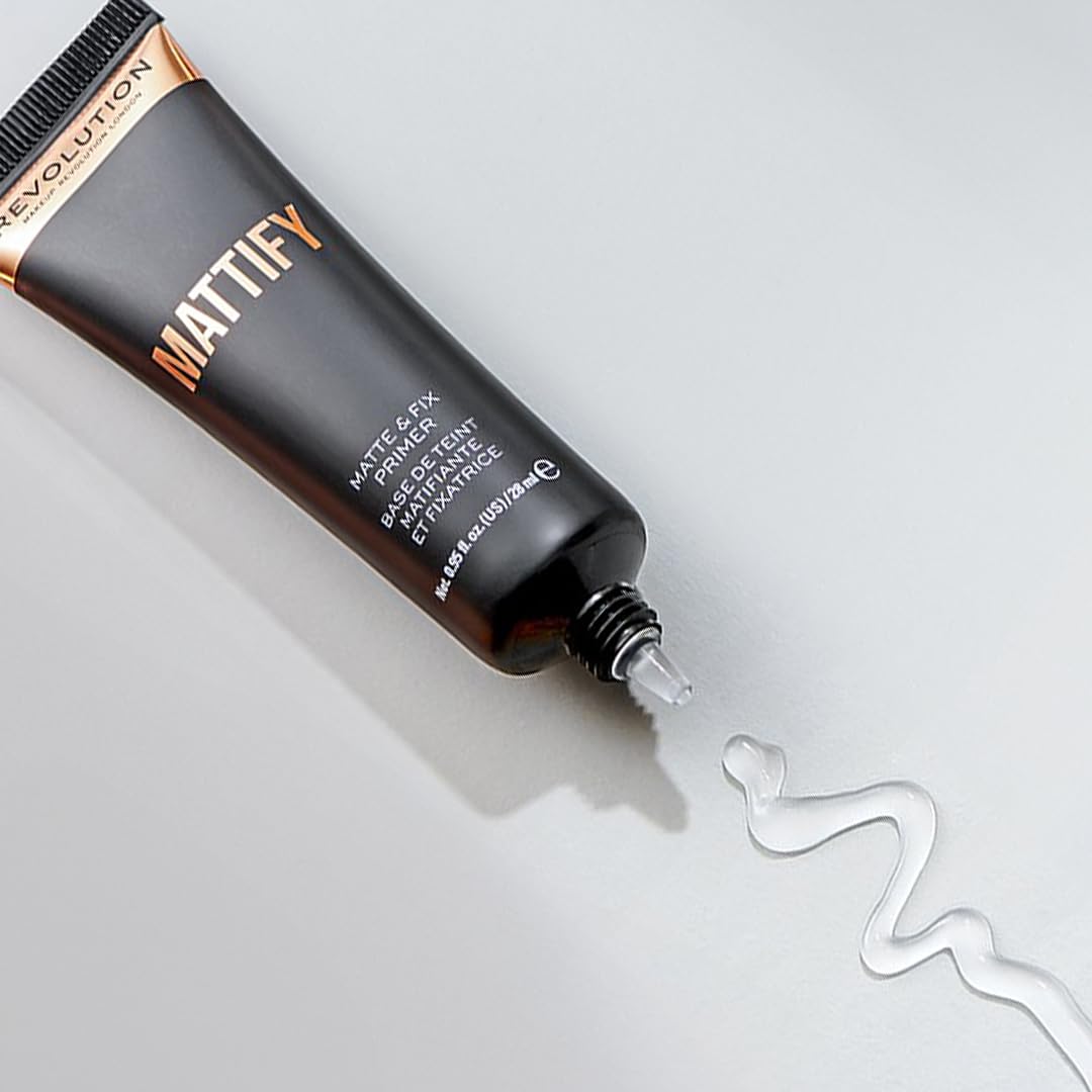 Makeup Revolution Mattify Matte and Fix Face Primer, Lightweight & Translucent Formula, for a Smooth Complexion, Vegan & Cruelty-Free, 0.94 Fl Oz : Beauty & Personal Care