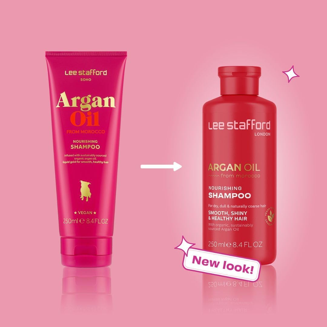Lee Stafford Moisturizing Shampoo | Argan Oil Collection - Best for Dy, Dull Hair to Repair Split Ends for a Hydrating Silky Smooth Shine, Volumizing Salon Grade Gloss Finish, 250 ml : Amazon.co.uk: Beauty
