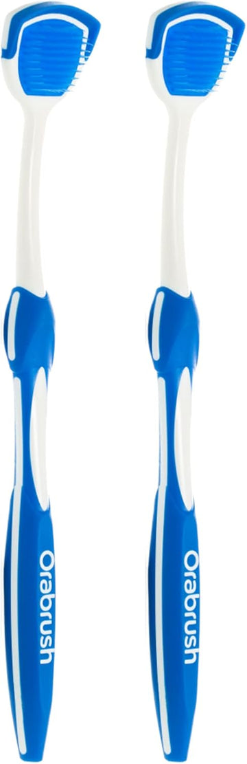 Orabrush Tongue Cleaner Helps Fight Bad Breath, 1 Count (Pack Of 2)