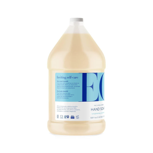 Eo Liquid Hand Soap Refill, 1 Gallon, Unscented, Organic Plant-Based Gentle Cleanser With Pure Essential Oils