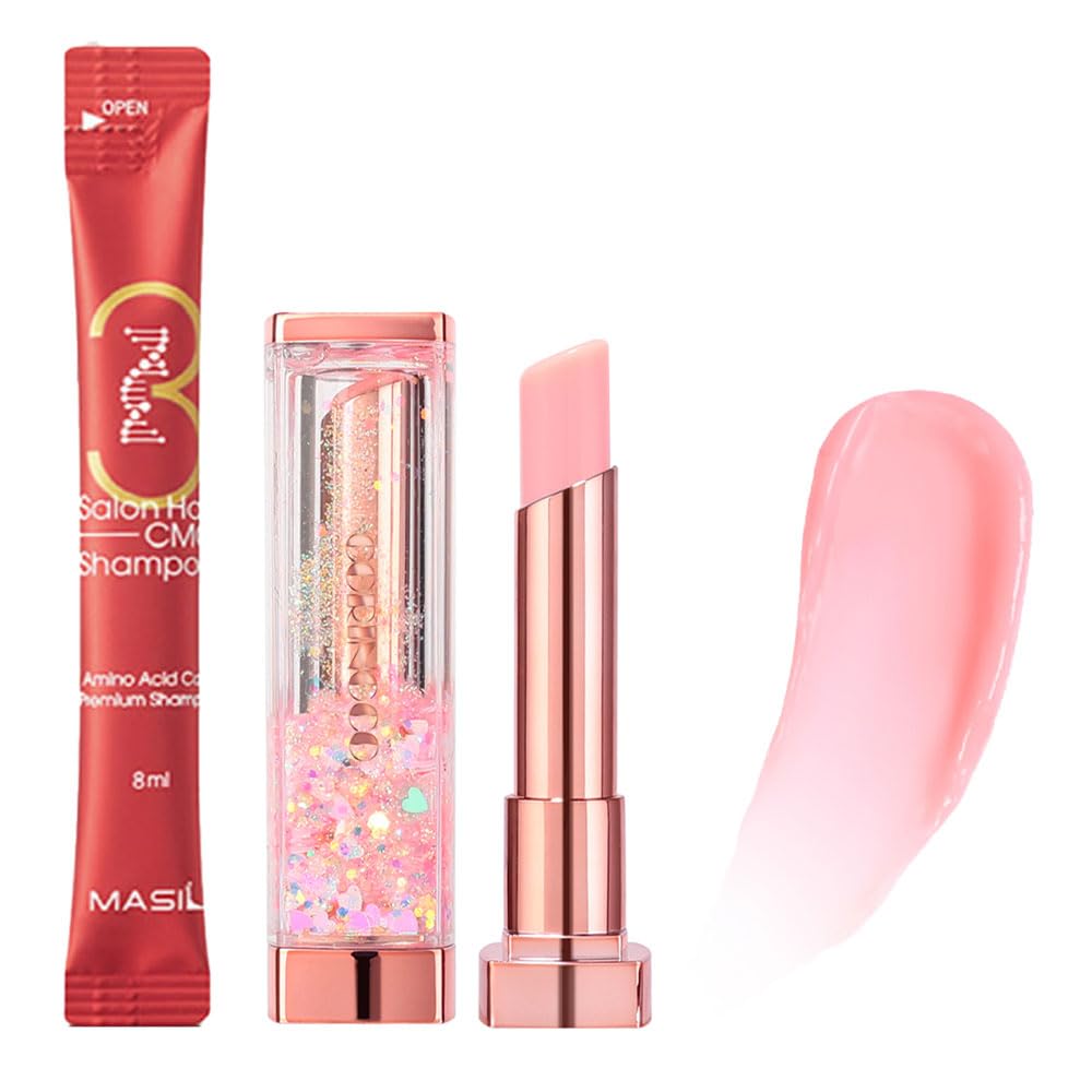 Sparkle Cute Lip Balm, Color Changing, Moisturizing, Shimmery Finish, #01 Ballerina