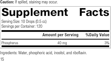 Standard Process Phosfood Liquid - Whole Food Bone Health And Bone Support, Phosphorus Supplements With Inositol And Riboflavin - 2 Fl. Oz