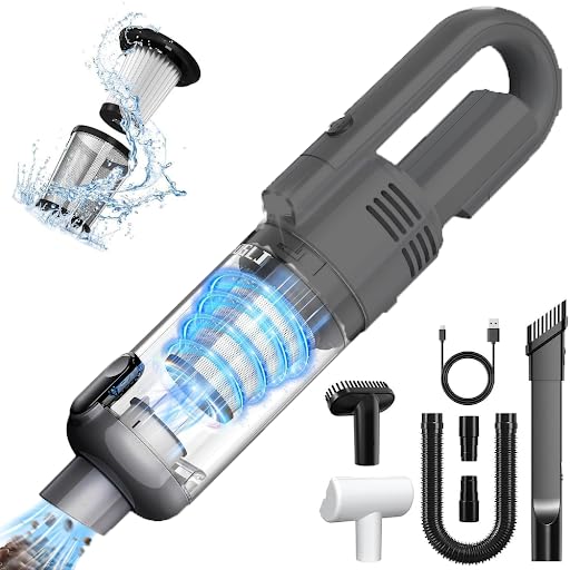 Vacuum Cleaner,Pet Hair Remover for Cats and Dogs,Fully Automatic Cordless,Handheld Car Vacuum Cleaner Cordless,12000PA Strong Suction(White &Black)