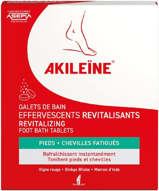 AKILEÏNE® - REVITALIZING EFFERVENT BATH PEBBLES – 6 BAGS 20 GR