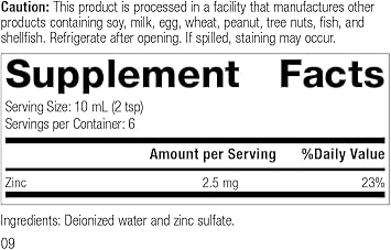 Standard Process Zinc Test - Zinc Standard Process Supplements - 2 Fl. Oz