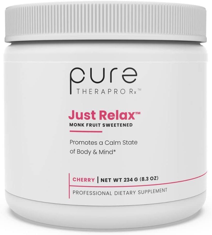 Just Relax - Cherry 60 Servings | Supports: Relaxed Mood, Healthy Blood Pressure, Emotional Wellness, Hormonal Balance* | Myo-inositol; Di-Magnesium Malate, GABA, Taurine, & L-Theanine (Suntheanine)